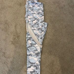 Pink and Gray Fabletics Capri Leggings